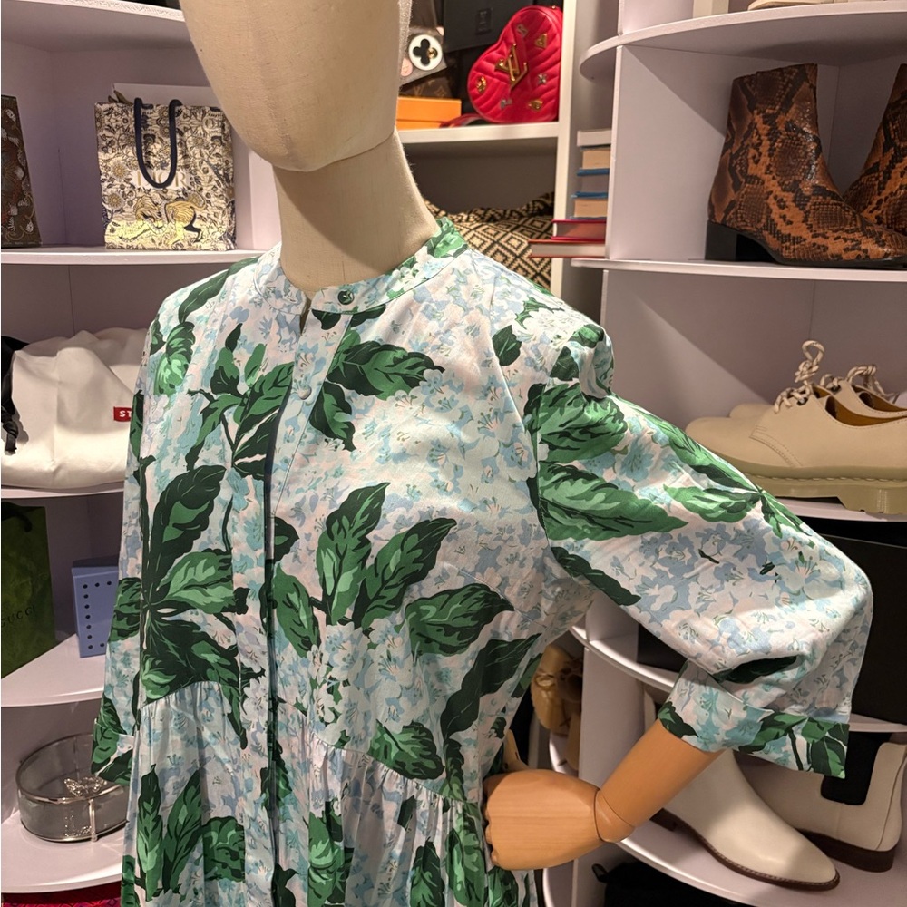 Tuckernuck royal babydoll shirt dress in sconset blooms - m - Picture 3 of 7